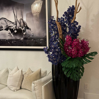 Glossiron artificial plant in vase