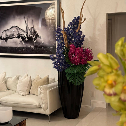 Glossiron artificial plant in vase