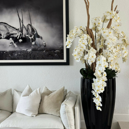 Realistic artificial foliage plant plant with vase for modern home decor